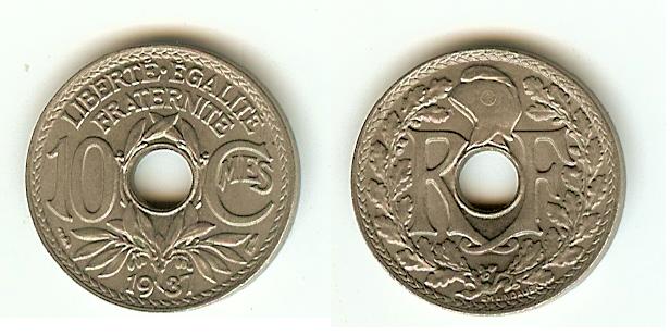 10 Centimes Lindauer 1937 AU+